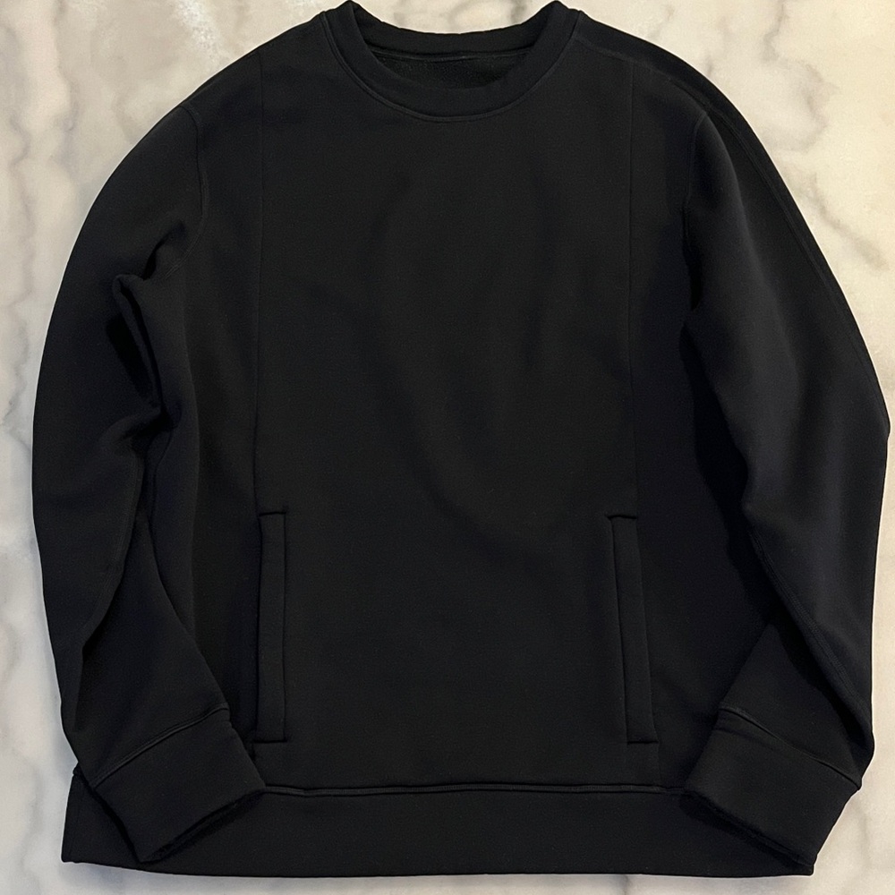 Lululemon Going Places Primaloft Fleece Ritual Long Black Crewneck Sweatshirt